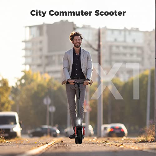 isinwheel X1 Electric Scooter, Peak Power 1000W E-Scooter, 10" Off-Road Tires