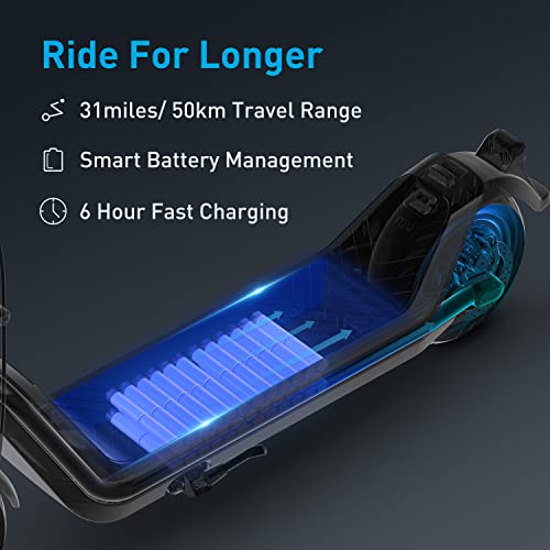 NIU Electric Scooter for Adults - KQi3 Pro with 350W Power, 31 Miles Long Range