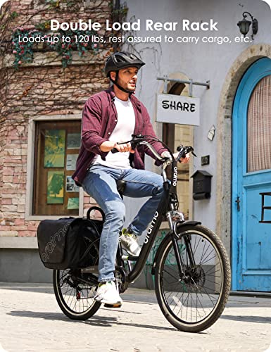 Oraimo Electric Bike for Adults 3A Fast Charge, 36V 10.4Ah UL-Certified Li-ion Battery
