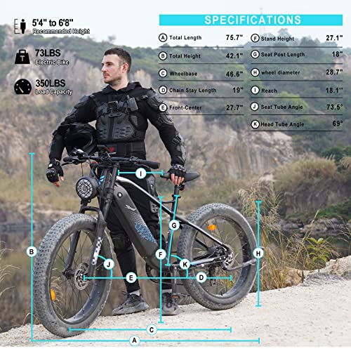 Electric Bike, FREESKY 750W Electric Bike for Adults BAFANG Motor 48V 15Ah