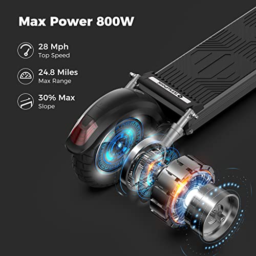 isinwheel X1 Electric Scooter, Max Power 800W, Up to 25 Miles Range