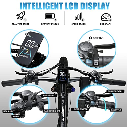 KETELES K800 1000W Electric Bike for Man, 17.5AH Battery with Powerful Motor Electric Beach Snow Bicycle