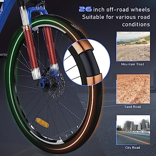 HITWAY Electric Bike for Adults, 26" E Bike 500W Removable Electric Bike