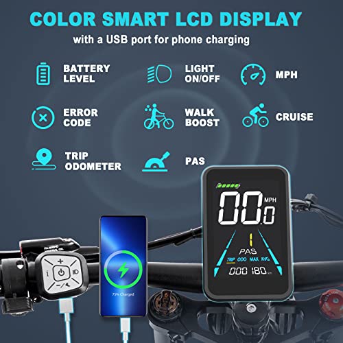 FREESKY Electric Bike for Adults 1000W BAFANG Motor 48V 20Ah Samsung Cells Battery 26" Fat Tire