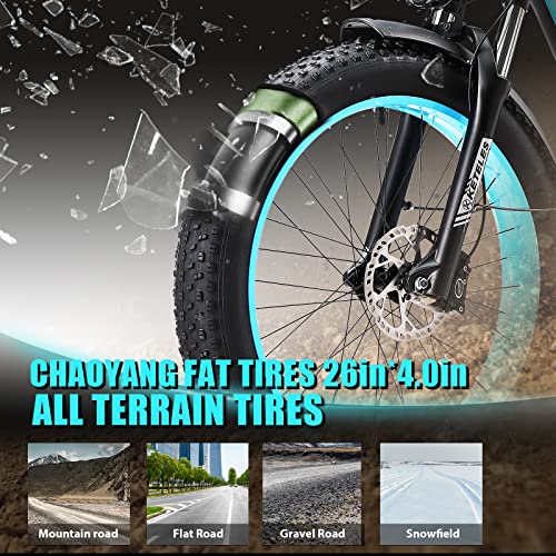 KETELES K800 1000W Electric Bike for Man, 17.5AH Battery with Powerful Motor Electric Beach Snow Bicycle