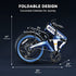 Heybike Tyson Folding Electric Bike Unibody Magnesium Alloy 750W 28MPH 20'' Fat Tire
