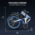 Heybike Tyson Folding Electric Bike for Adults 750W 28MPH 20'' Fat Tire Ebike